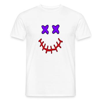 mystery cyberface - Men's T-Shirt - white - Front - AI Model Male 178 dark (178cm)