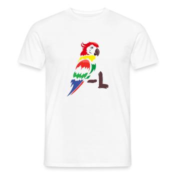 Perroquet - Perroquet coloré - T-shirt homme - blanc - Devant - AI Model Male 178 dark (178cm)