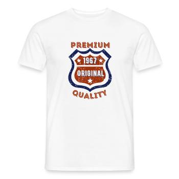 Premium quality 1967 - Men's T-Shirt - white - Front - AI Model Male 178 dark (178cm)