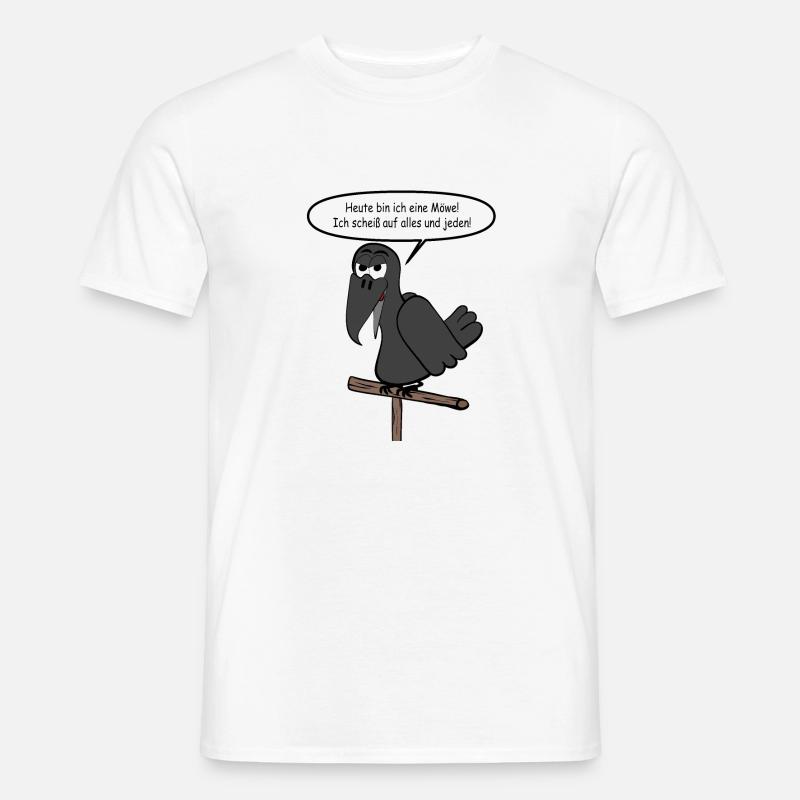 Heute bin ich eine Möwe - Männer T-Shirt - Weiß