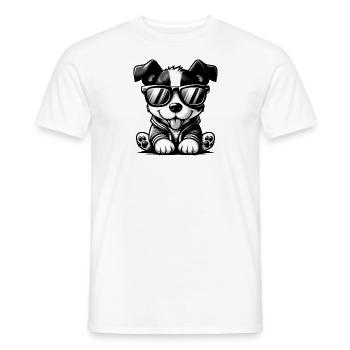 Cute Dachshund Dog - Men's T-Shirt - white - Front - AI Model Male 178 dark (178cm)