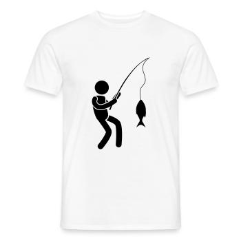 Fisherman Fishing Man Fishing - Men's T-Shirt - white - Front - AI Model Male 178 dark (178cm)