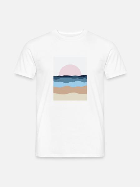 Sonnenuntergang über dem Ozean - Männer T-Shirt - Weiß