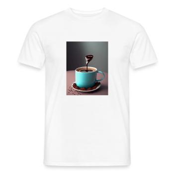 Ich bin kein Morgenmensch ich bin ein Kaffeemensch - Männer T-Shirt - Weiß - Vorne - AI Model Male 178 dark (178cm)