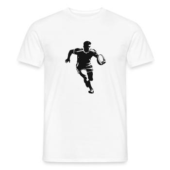Rugby Spieler - Sport Design - Männer T-Shirt - Weiß - Vorne - AI Model Male 178 dark (178cm)