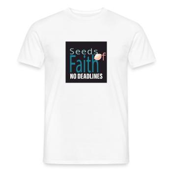 SEEDS OF FAITH - Men's T-Shirt - white - Front - AI Model Male 178 dark (178cm)