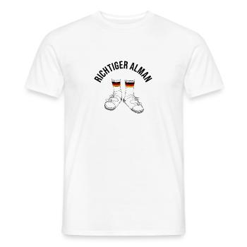 Richtiger Alman - Männer T-Shirt - Weiß - Vorne - AI Model Male 178 dark (178cm)