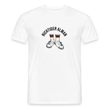 Richtiger Alman - Männer T-Shirt - Weiß - Vorne - AI Model Male 178 dark (178cm)