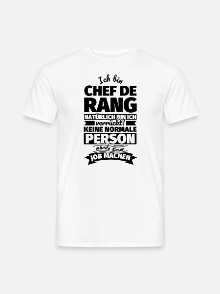 Chef de rang Geschenke - Männer T-Shirt - Weiß