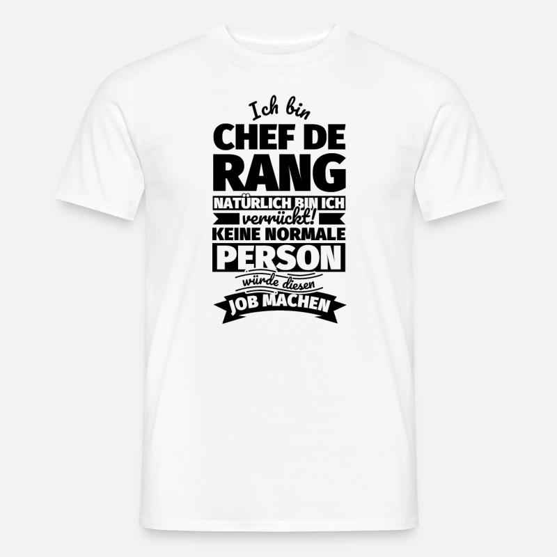 Chef de rang Geschenke - Männer T-Shirt - Weiß