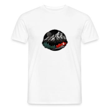 Drapeau suisse - T-shirt homme - blanc - Devant - AI Model Male 178 dark (178cm)
