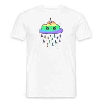 Nuage licorne - T-shirt homme - blanc - Devant - AI Model Male 178 dark (178cm)