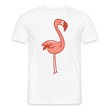 Cute flamingo bird - Men's T-Shirt - white - Front - AI Model Male 178 dark (178cm)