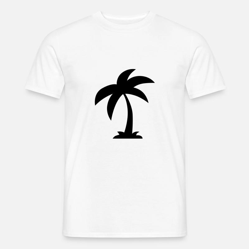 Silhouette einer Palme - Männer T-Shirt - Weiß