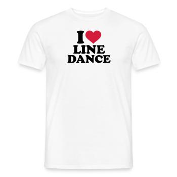 I love Line dance - Men's T-Shirt - white - Front - AI Model Male 178 dark (178cm)