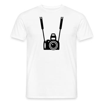 Photo Camera - Men's T-Shirt - white - Front - AI Model Male 178 dark (178cm)