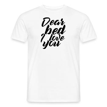 Dear bed i love you - T-shirt homme - blanc - Devant - AI Model Male 178 dark (178cm)
