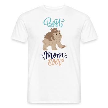Best mom ever - Men's T-Shirt - white - Front - AI Model Male 178 dark (178cm)