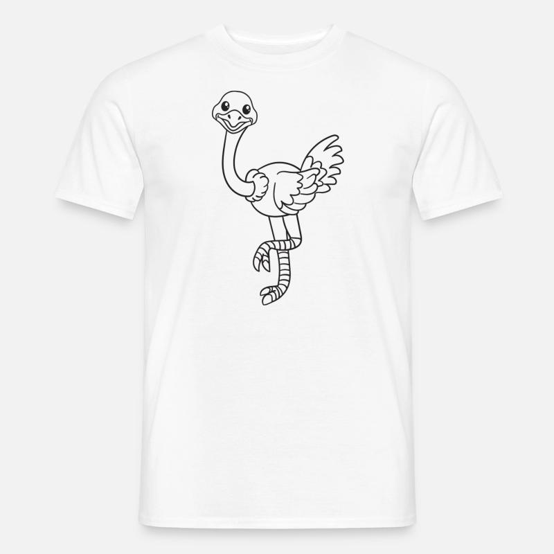 Strauß, Vogel Strauß, Geschenk, Geschenkidee - Männer T-Shirt - Weiß