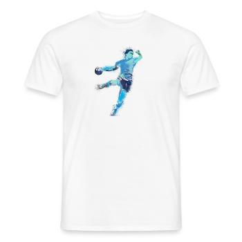 Handball, handballer, Beachhandball,Graffiti - Männer T-Shirt - Weiß - Vorne - AI Model Male 178 dark (178cm)
