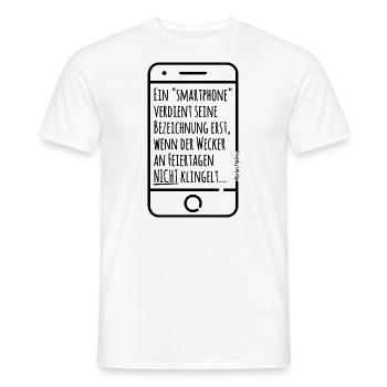 Echtes Smart Phone - Black 5000 - DIGITAL - Männer T-Shirt - Weiß - Vorne - AI Model Male 178 dark (178cm)