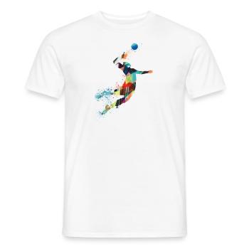 vovolley-ball, volley-ball, beachball, graffiti - T-shirt homme - blanc - Devant - AI Model Male 178 dark (178cm)