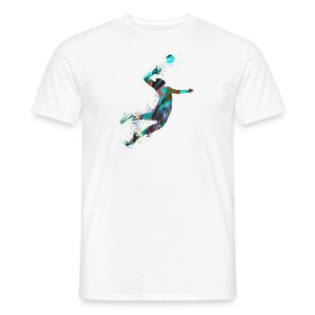 volley-ball, volley-ball, beachball,graffiti - T-shirt homme - blanc - Devant - AI Model Male 178 dark (178cm)