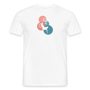 Vélo de montagne Downhiller - T-shirt homme - blanc - Devant - AI Model Male 178 dark (178cm)