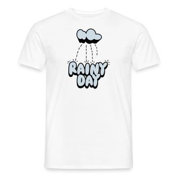 Jour de pluie - T-shirt homme - blanc - Devant - AI Model Male 178 dark (178cm)