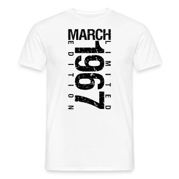 Anniversaire Mars 1967 Mars né en Mars - T-shirt homme - blanc - Devant - AI Model Male 178 dark (178cm)