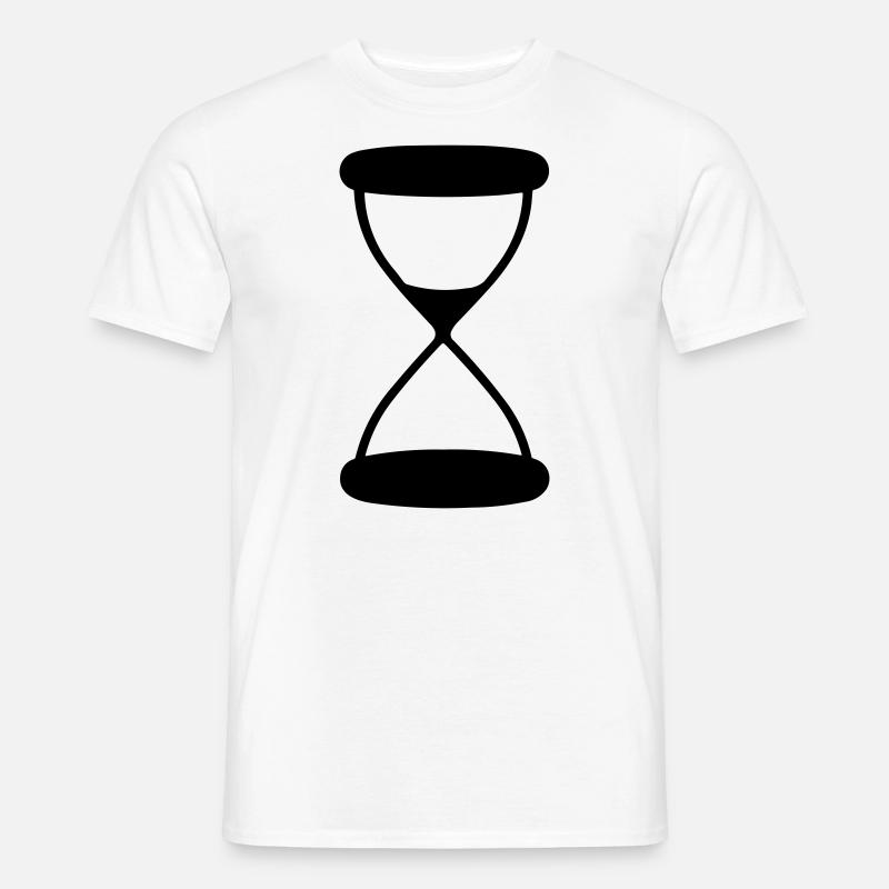 Stundenglas - Männer T-Shirt - Weiß