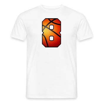 Kids 8th Birthday Basketball Player 8 Years Old - Men's T-Shirt - white - Front - AI Model Male 178 dark (178cm)
