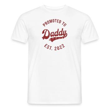 Mens Funny 1ère fois Papa Est 2022 Première fête des pères - T-shirt homme - blanc - Devant - AI Model Male 178 dark (178cm)