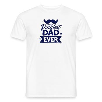 Papa aller Zeiten lustiger Vatertag mit Schnurrbart - Männer T-Shirt - Weiß - Vorne - AI Model Male 178 dark (178cm)