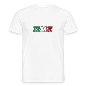 Italien Fahne Trikot Fußball Flagge Fussball Sport - Männer T-Shirt - Weiß - Vorne - AI Model Male 178 dark (178cm)