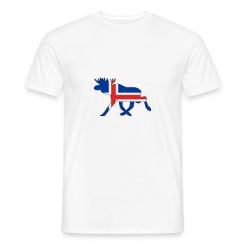 ELCH - Iceland flag - Men's T-Shirt - white - Front - AI Model Male 178 dark (178cm)