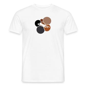 Soccer Joueur de soccer Soccer - T-shirt homme - blanc - Devant - AI Model Male 178 dark (178cm)