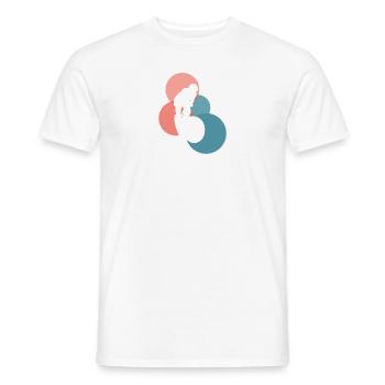 MTB Mountain Bike Mountain Bike - Men's T-Shirt - white - Front - AI Model Male 178 dark (178cm)