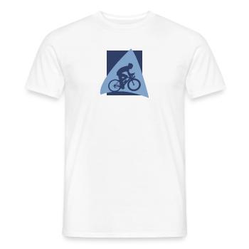 Cyclists Bicycle - Men's T-Shirt - white - Front - AI Model Male 178 dark (178cm)