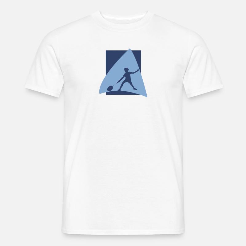 Badminton Drop - Männer T-Shirt - Weiß