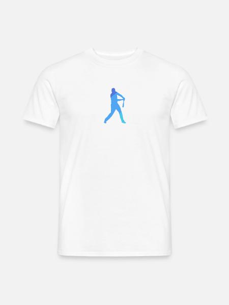 Baseball Baseballschläger Catcher Baseballspieler - Männer T-Shirt - Weiß