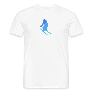 Ski Snow Ski Skier - Men's T-Shirt - white - Front - AI Model Male 178 dark (178cm)