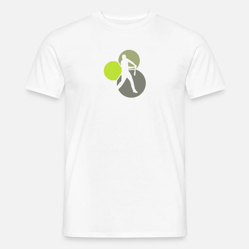 Batting Shortstop - Männer T-Shirt - Weiß