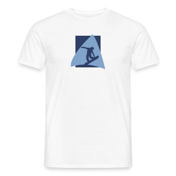 Snowboarder Winter Sports - Men's T-Shirt - white - Front - AI Model Male 178 dark (178cm)