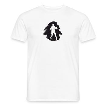 Basketball Dribbling Basketball - Men's T-Shirt - white - Front - AI Model Male 178 dark (178cm)