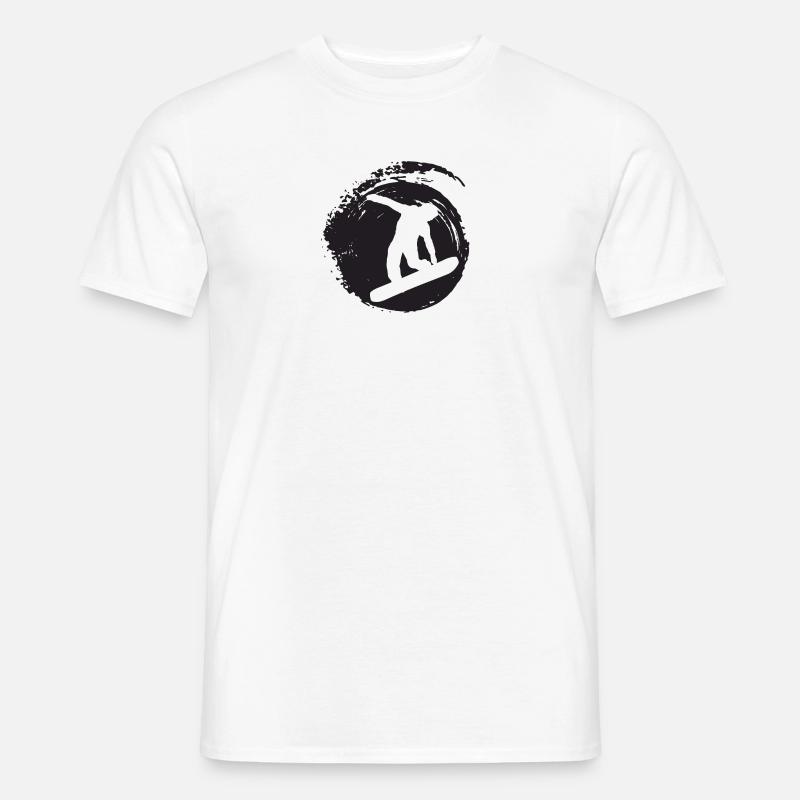 Wintersport Snowboard - Männer T-Shirt - Weiß