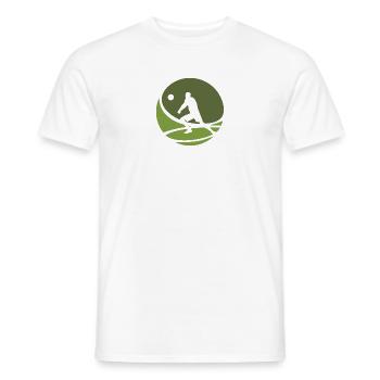Volleyball de plage Volley-ball Volley-ball - T-shirt homme - blanc - Devant - AI Model Male 178 dark (178cm)