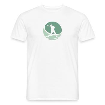 Joueur de softball Joueur de softball Lanceur - T-shirt homme - blanc - Devant - AI Model Male 178 dark (178cm)