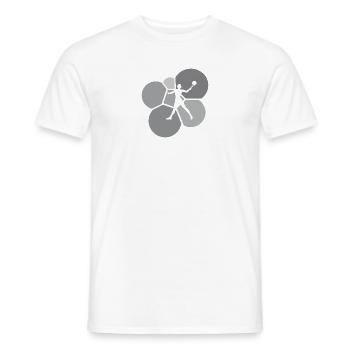 Ballon de plage de tennis de plage - T-shirt homme - blanc - Devant - AI Model Male 178 dark (178cm)