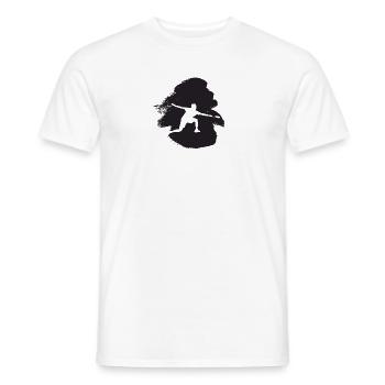 Badminton Drop Badminton - T-shirt homme - blanc - Devant - AI Model Male 178 dark (178cm)
